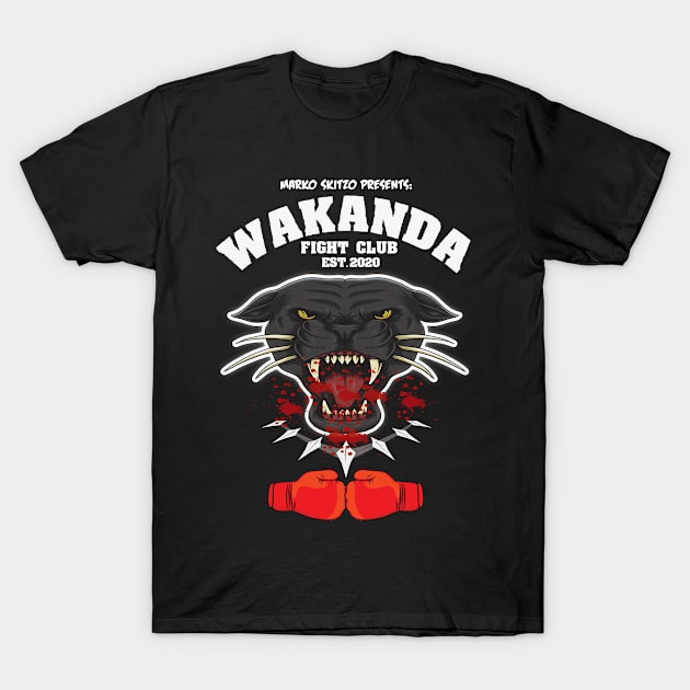 MARKO SKITZO X WAKANDA FIGHT CLUB T-Shirt by MarkoSkitzo